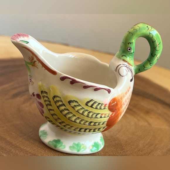 Metropolitan Museum of Art First Period Worcester Dolphin Cream Boat. Very Rare - Picture 5 of 11